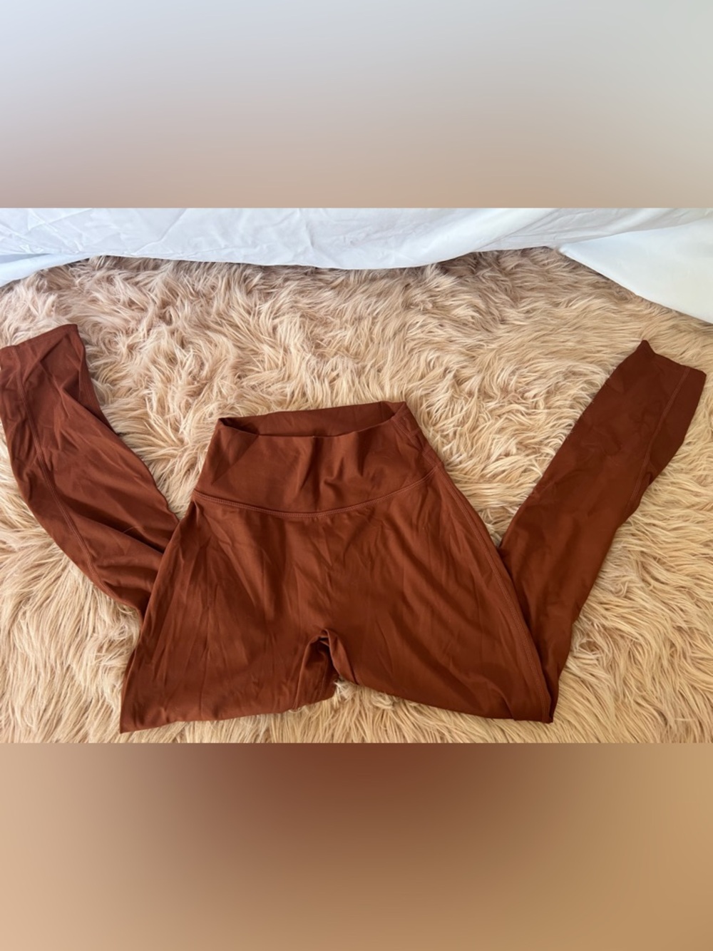 High-Waist Rust Brown Leggings